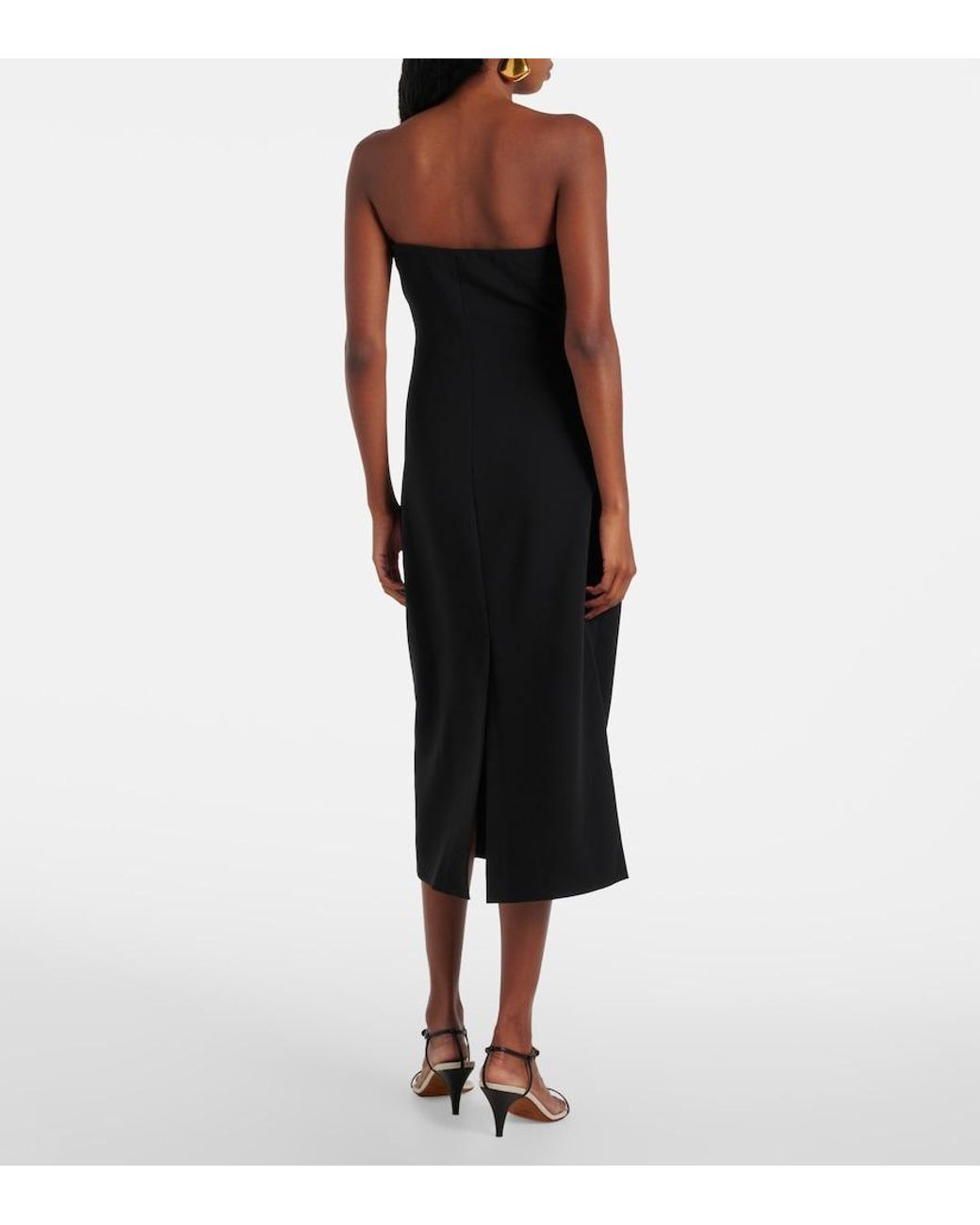Vince Blue Strapless Midi Dress
