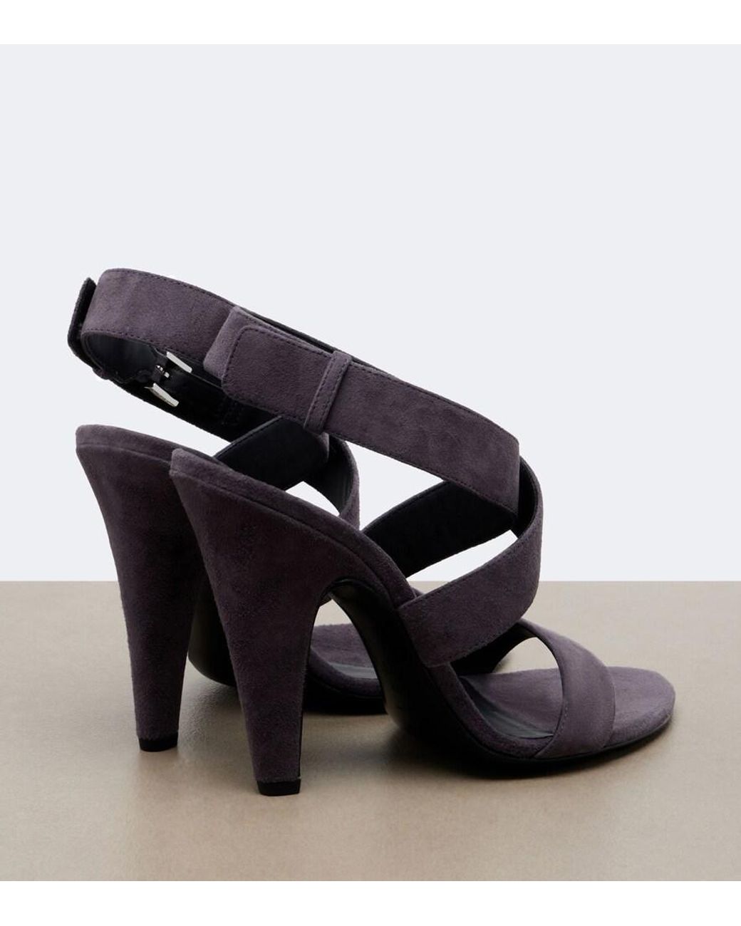 Alaïa Black Cone Suede Sandals