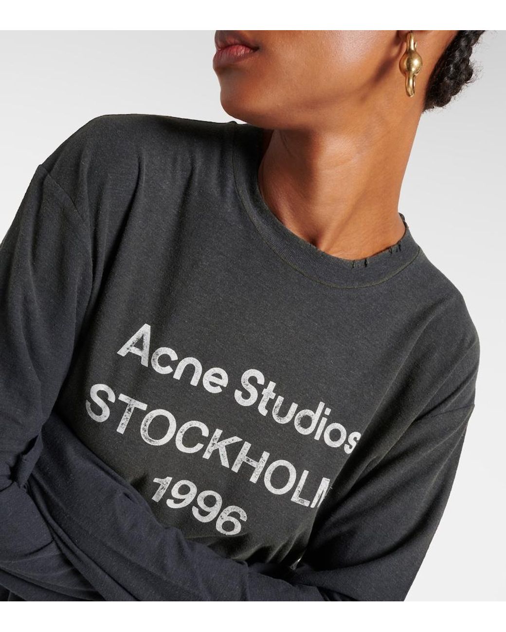 Acne Black Sprayed 1996 Logo T-Shirt