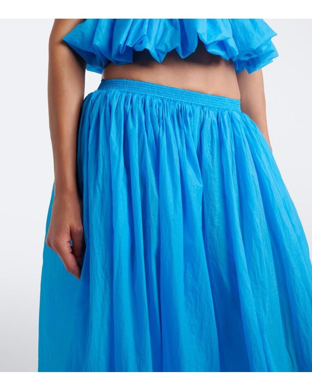 Alaïa Blue Gathered Balloon Pants