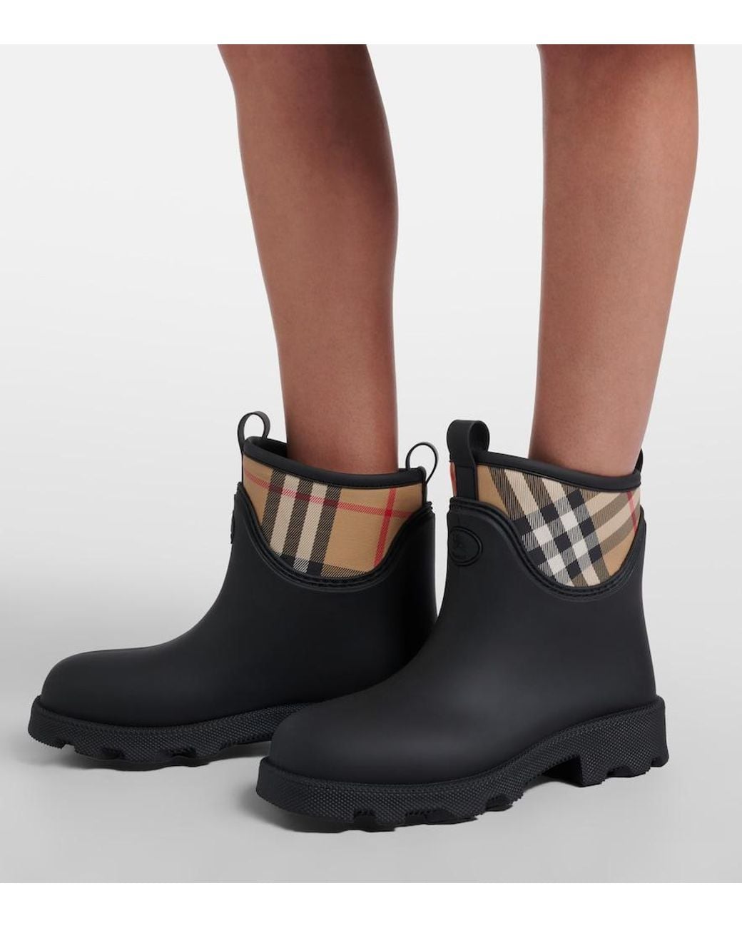 Burberry Black Marsh Stamp Rain Boots