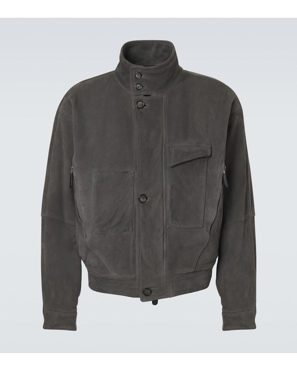 Giorgio Armani Gray Suede Jacket for men