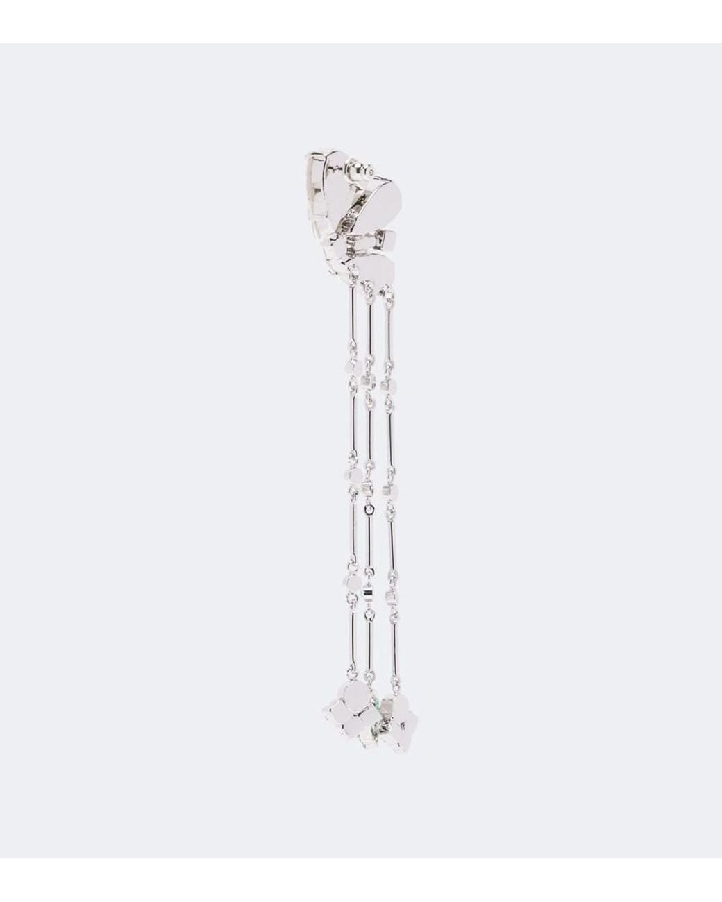 Rabanne White Crystal-Embellished Drop Earrings