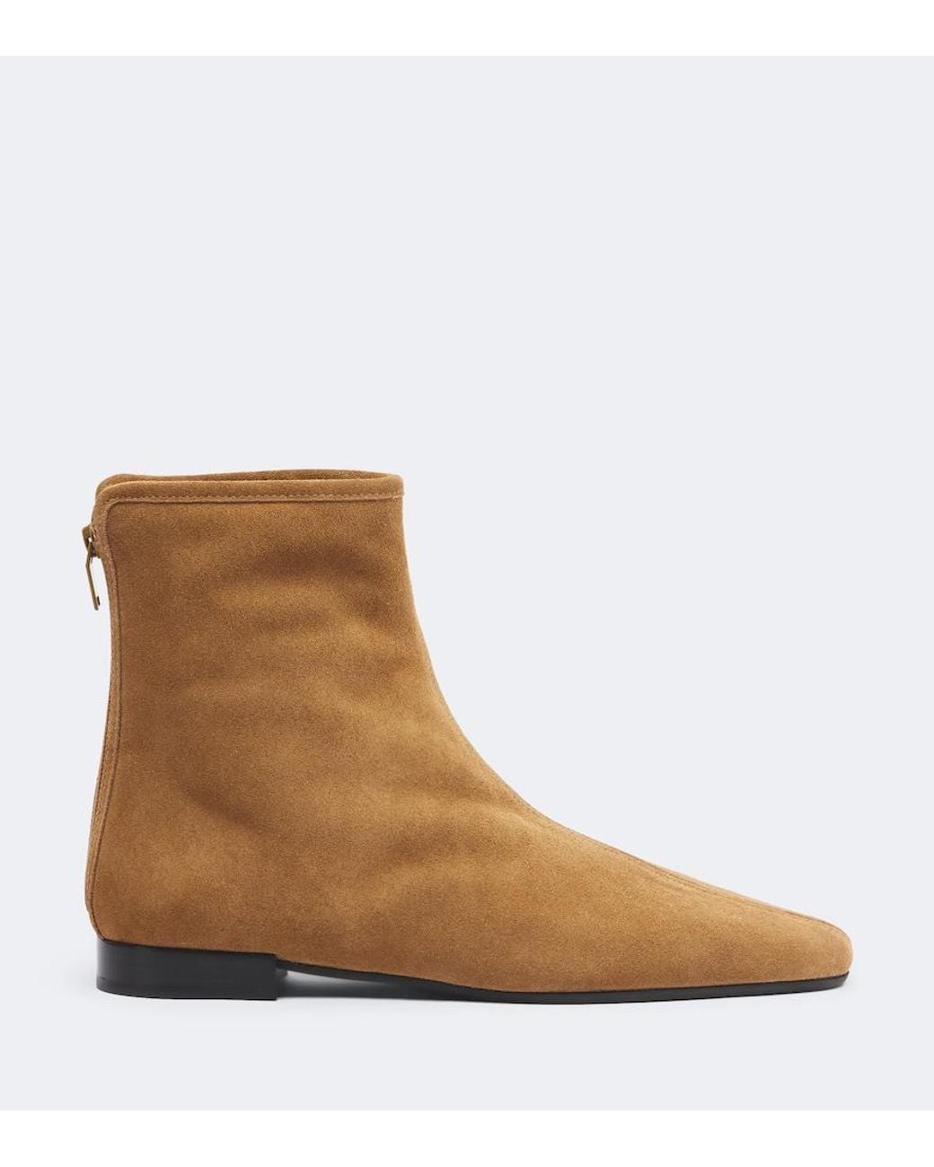 Totême Brown Shearling-Lined Suede Ankle Boots