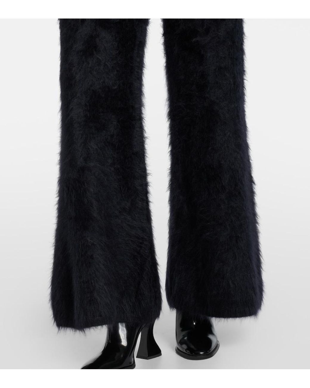 Lisa Yang Black Ellery Brushed Cashmere Flared Pants