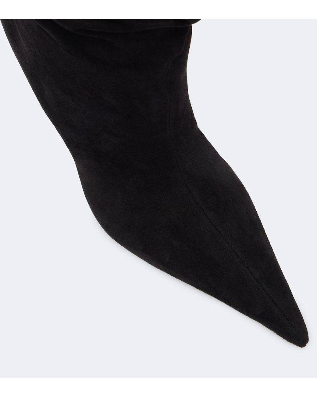 AMINA MUADDI Black Anok Suede Mid-Calf Boots