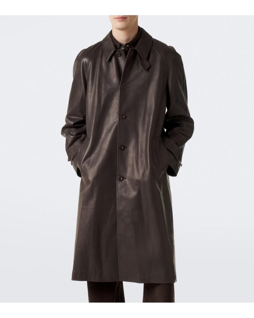 The Row Black Sitali Leather Car Coat for men