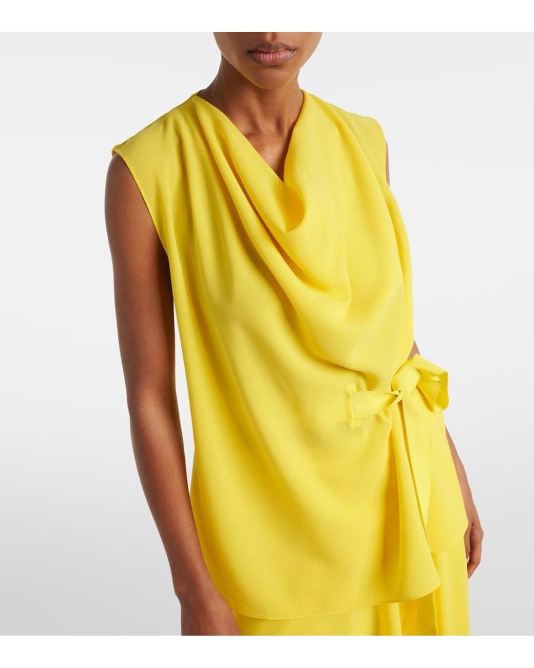 Roksanda Yellow Rua Draped Top