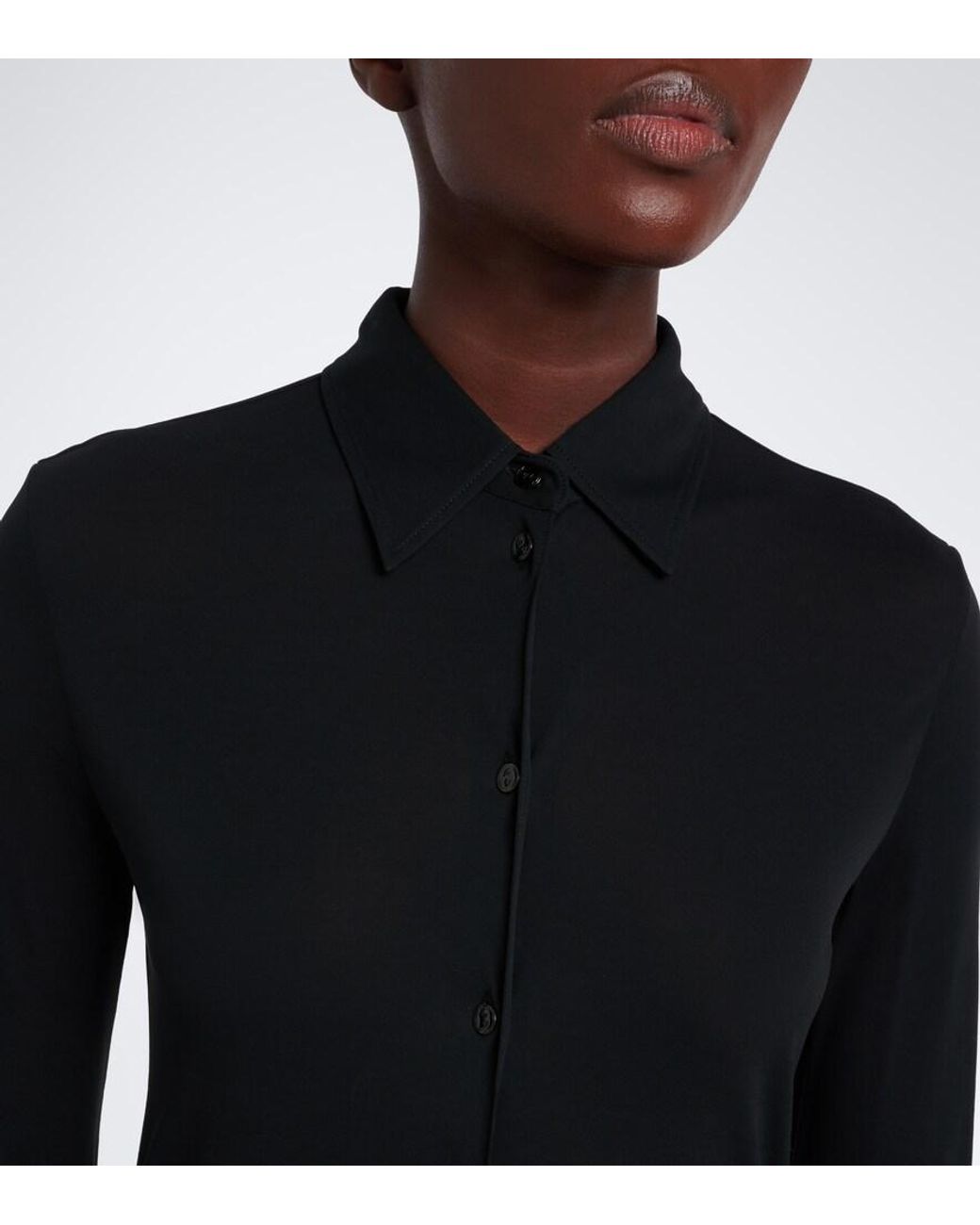 Gucci Black Crepe Jersey Shirt