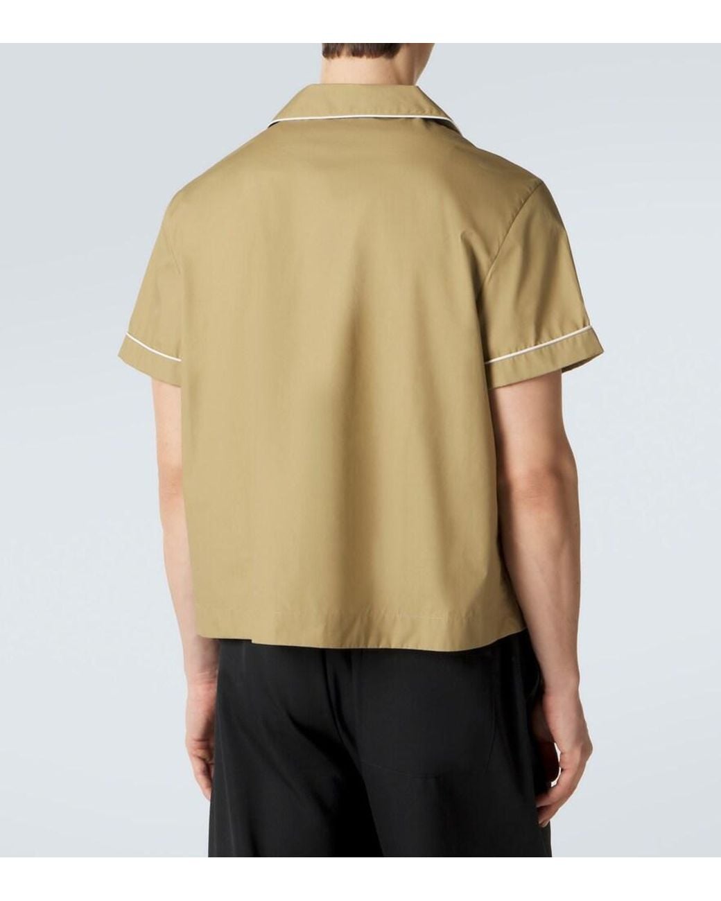Simone Rocha Natural Embellished Cotton Bowling Shirt for men