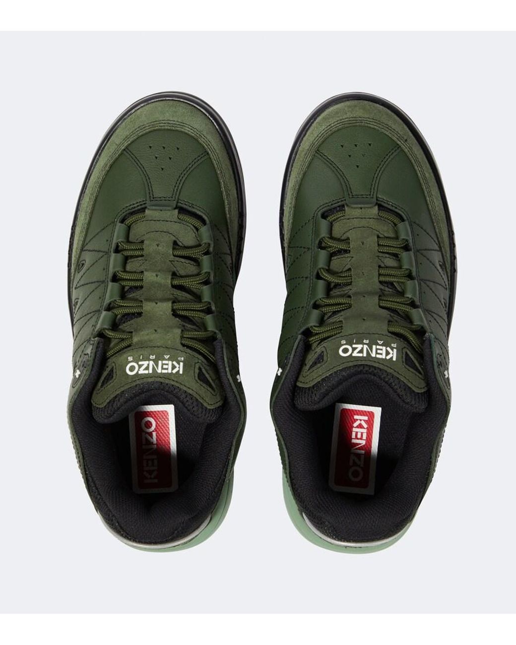 KENZO Green Pxt Leather Sneakers for men