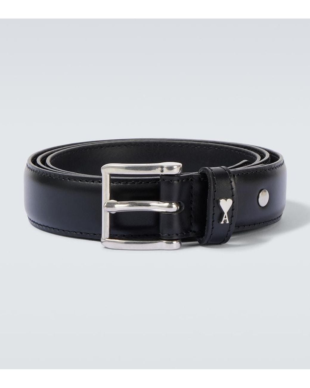 Cinturon Paris Paris De Piel AMI de hombre de color Black