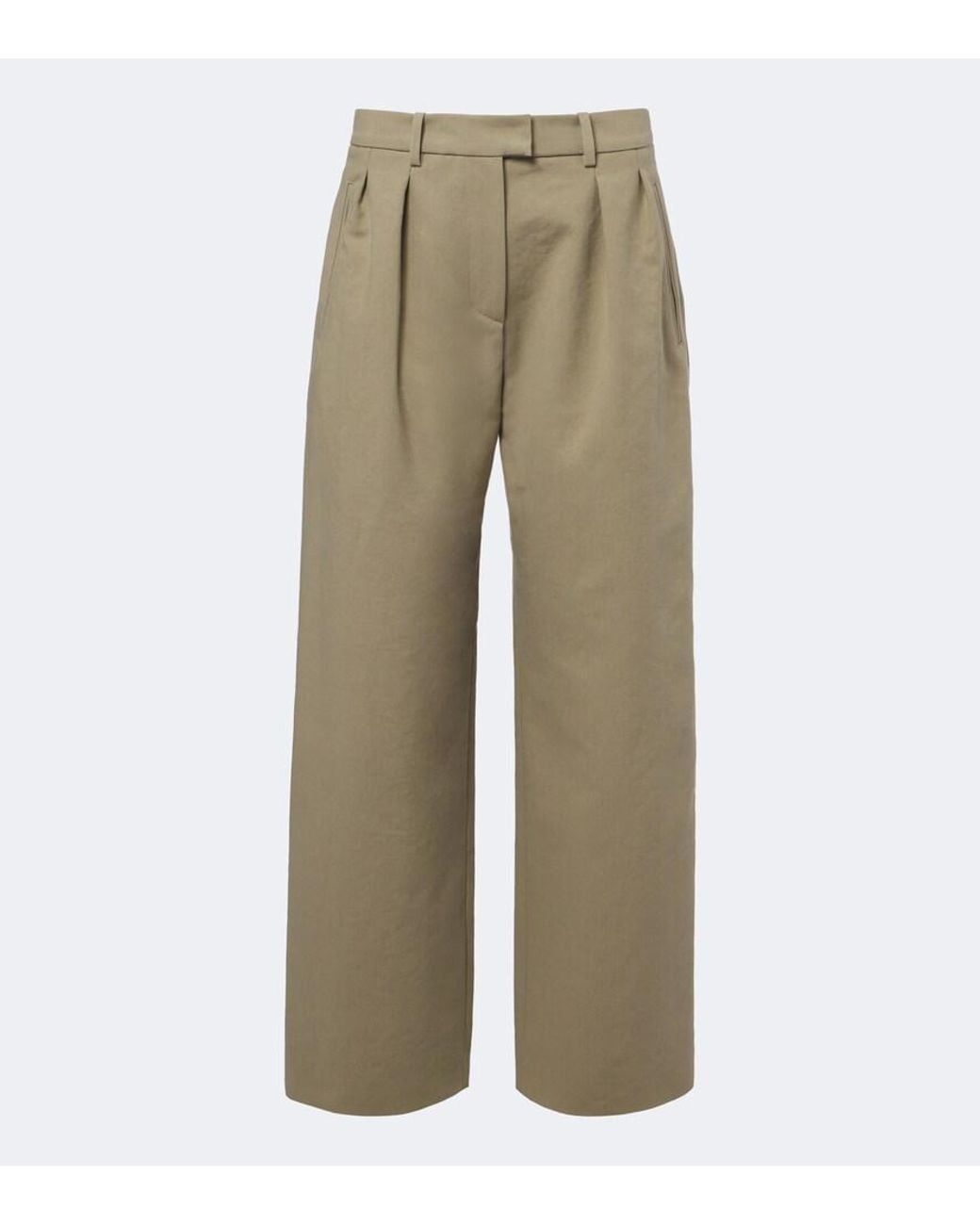 Magda Butrym Natural Cotton Wide-Leg Pants