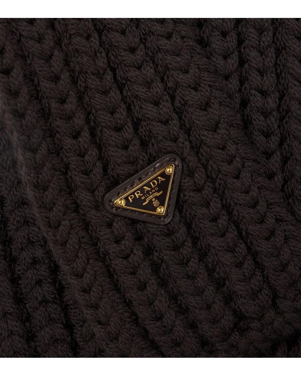 Prada White Virgin Wool Scarf