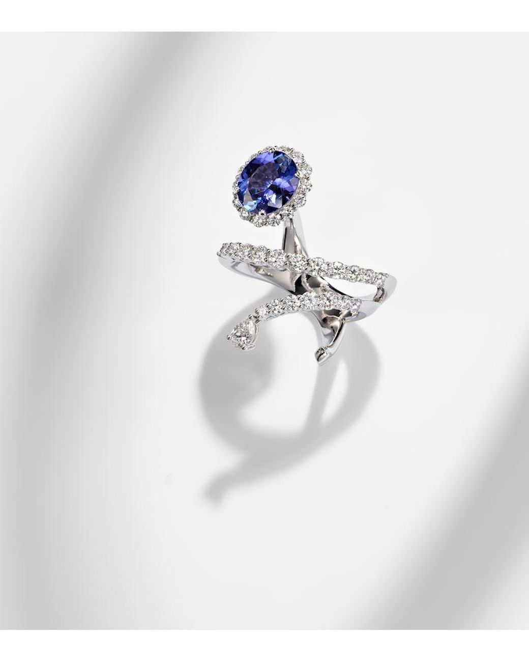 YEPREM Blue Reign Supreme 18Kt Ring With Tanzanite And Diamonds