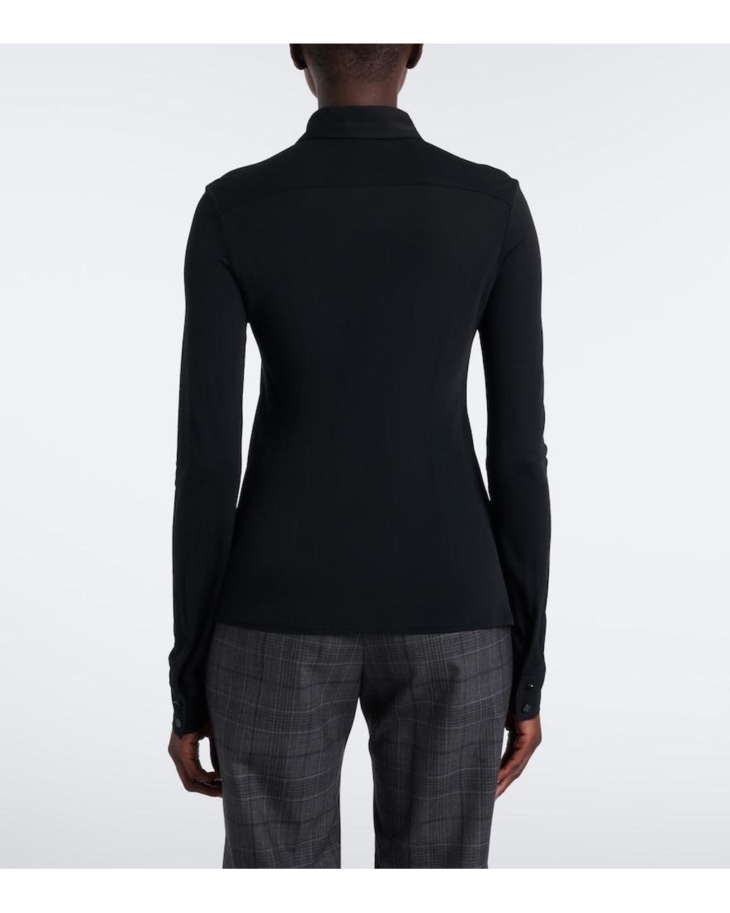 Gucci Black Crepe Jersey Shirt