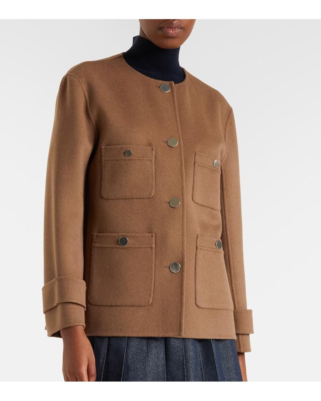 Max Mara Brown Alba Virgin Wool Jacket