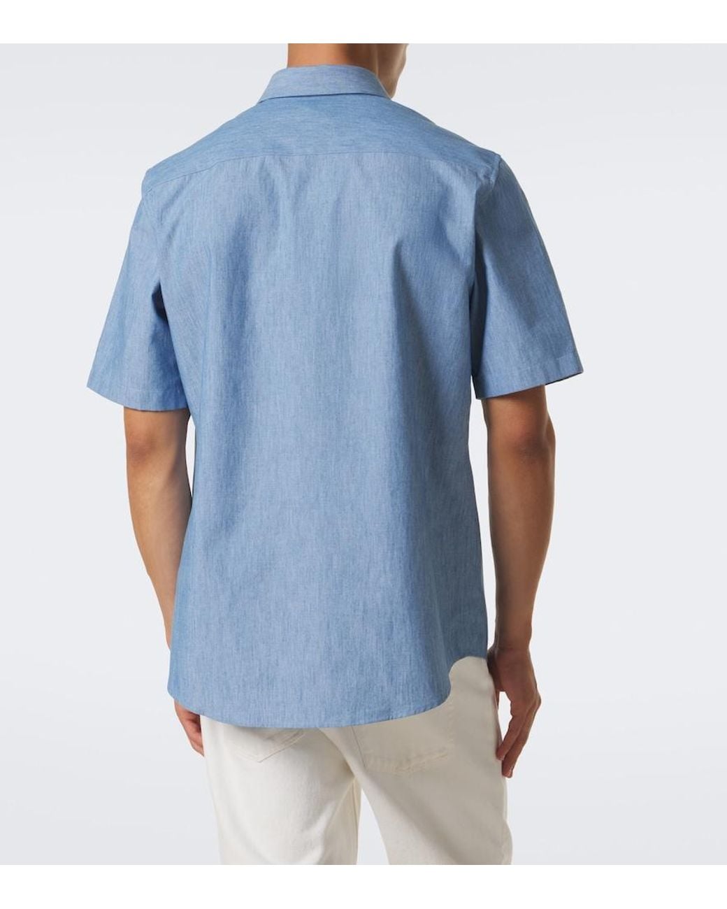 Burberry Blue Ekd Cotton Shirt for men