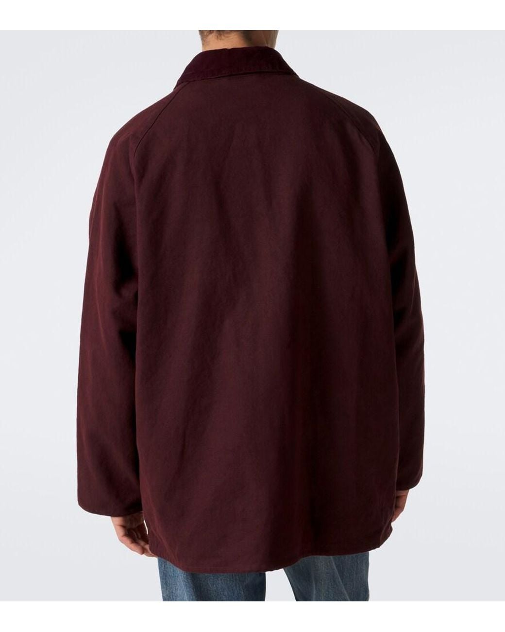 A.PRESSE Purple Cotton, Hemp, And Silk Field Jacket for men