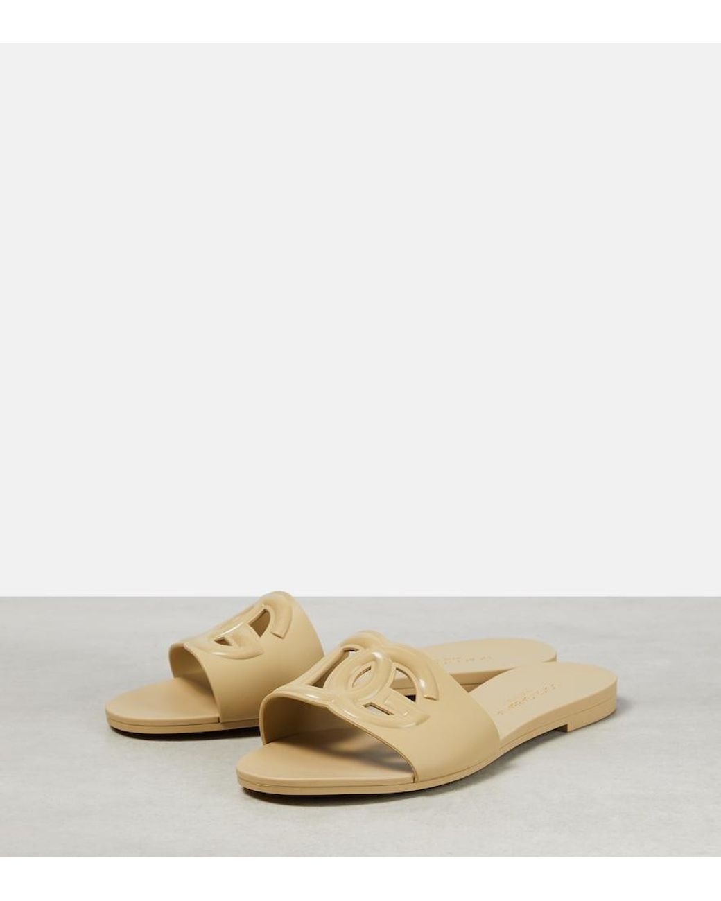Dolce & Gabbana Natural Dg Rubber Slides
