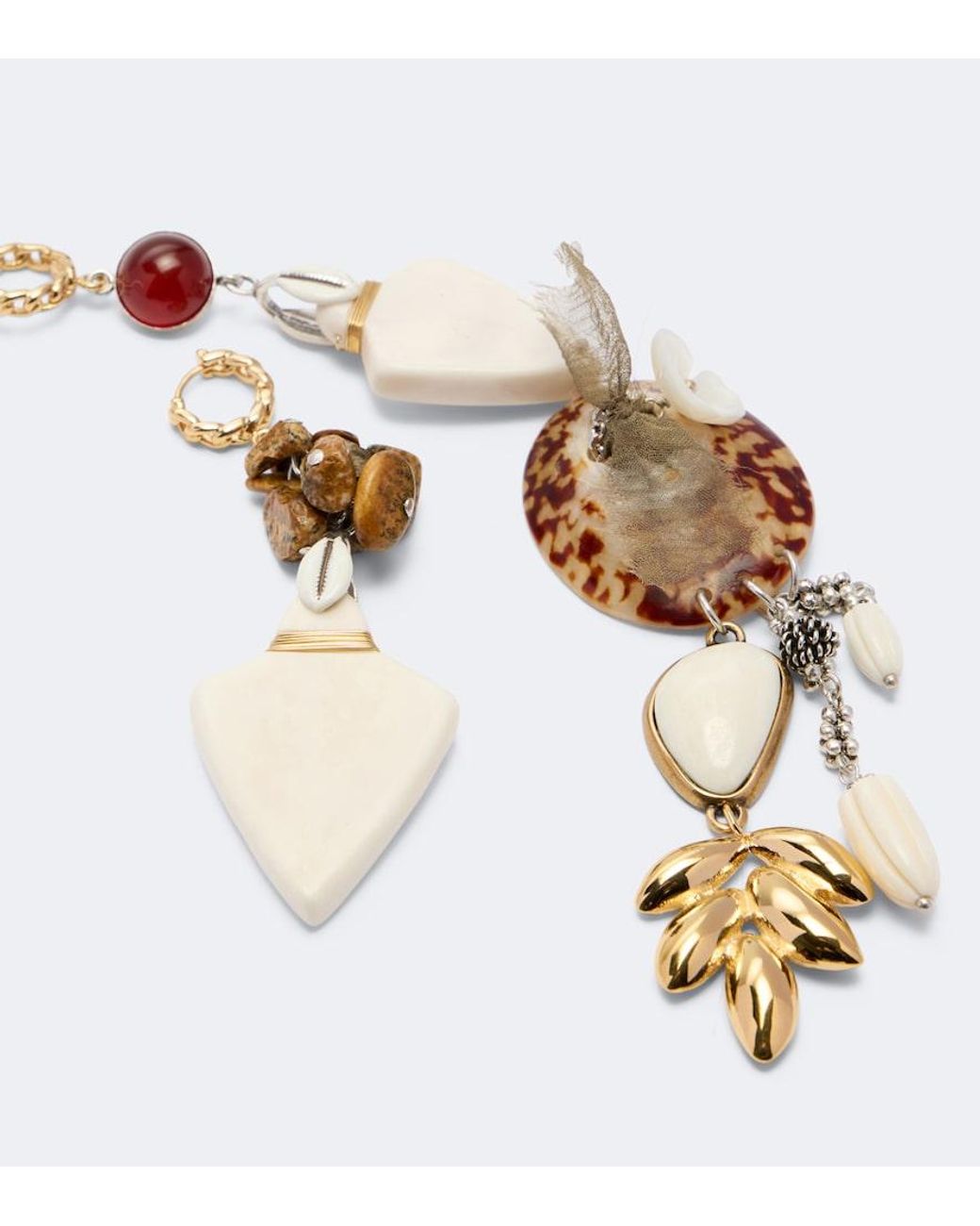 Isabel Marant White Anna Asymmetric Drop Earrings