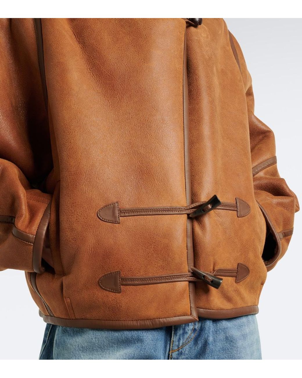 Isabel Marant Brown Amiel Hooded Leather Jacket