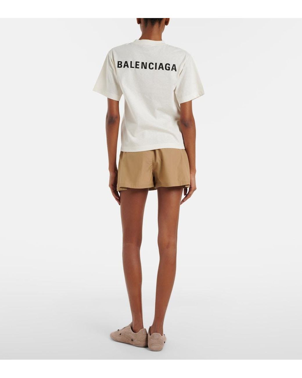 Balenciaga Natural Logo Shorts