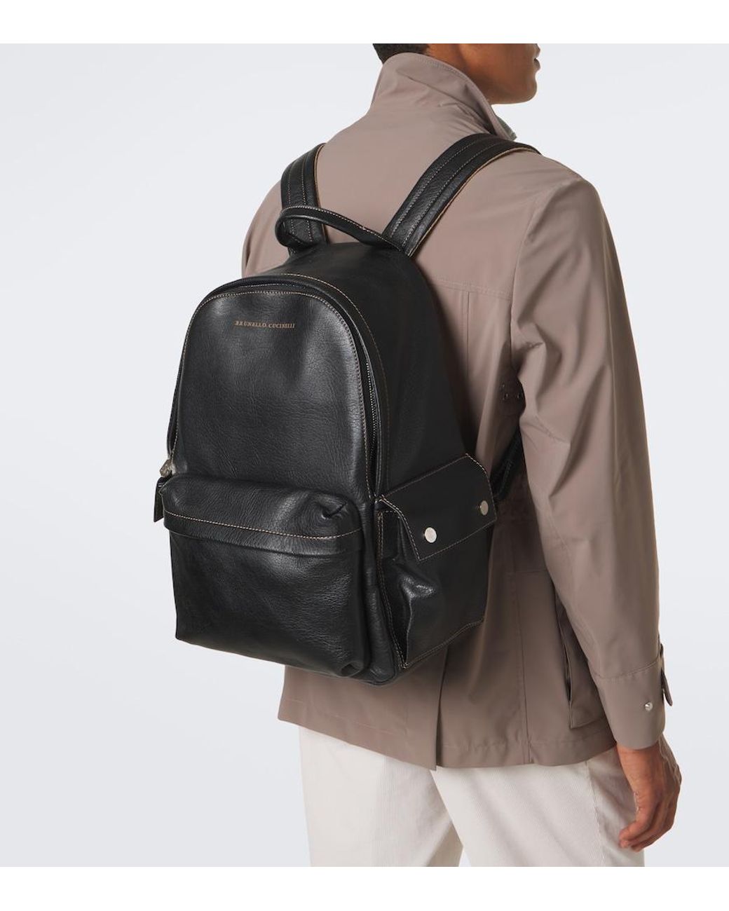 Zaino di Brunello Cucinelli in Black da Uomo
