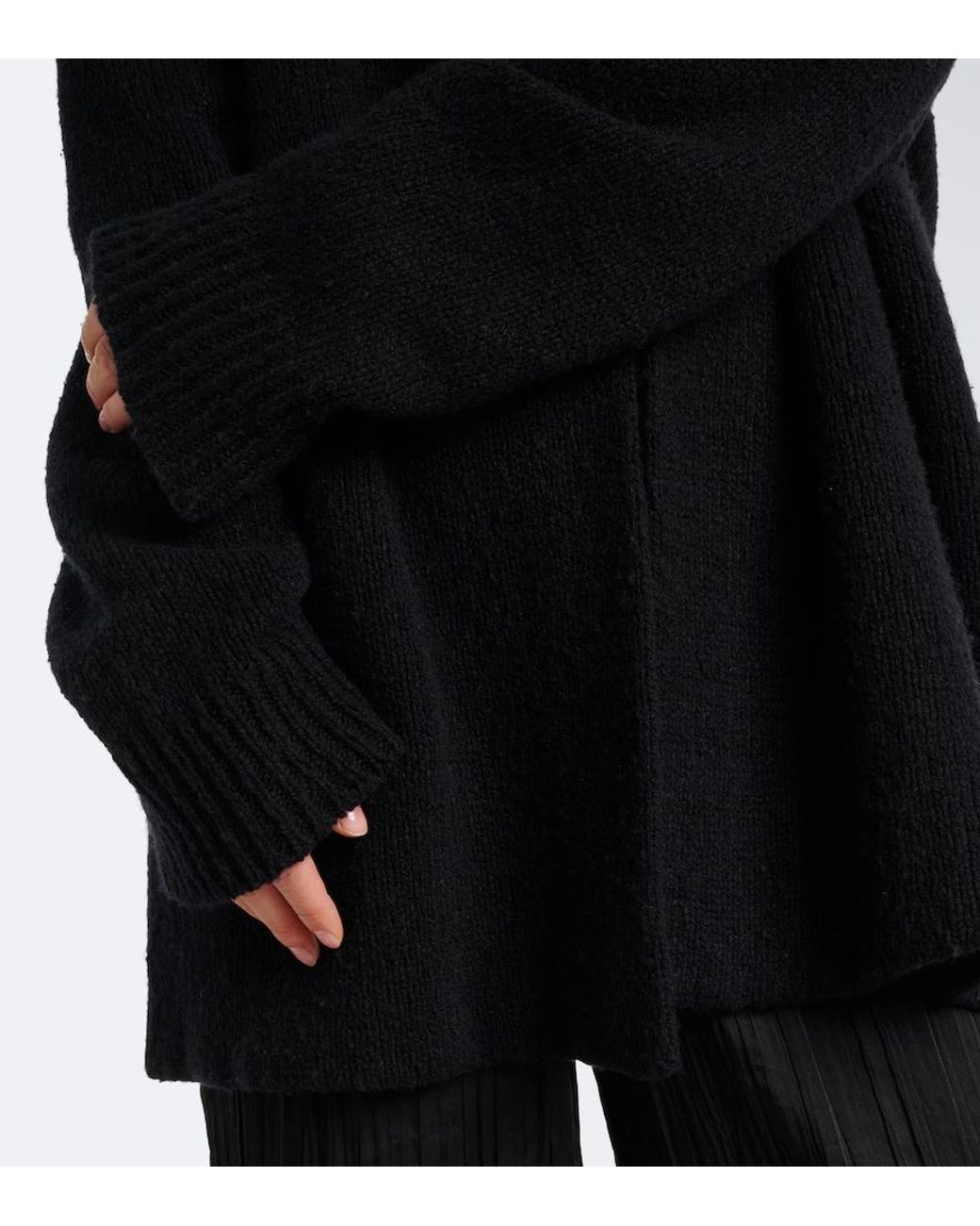 The Row Black Parry Cashmere, Wool, And Silk Cardigan