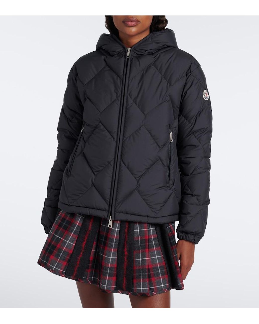 Moncler Black Arvouinne Hooded Quilted Down Jacket
