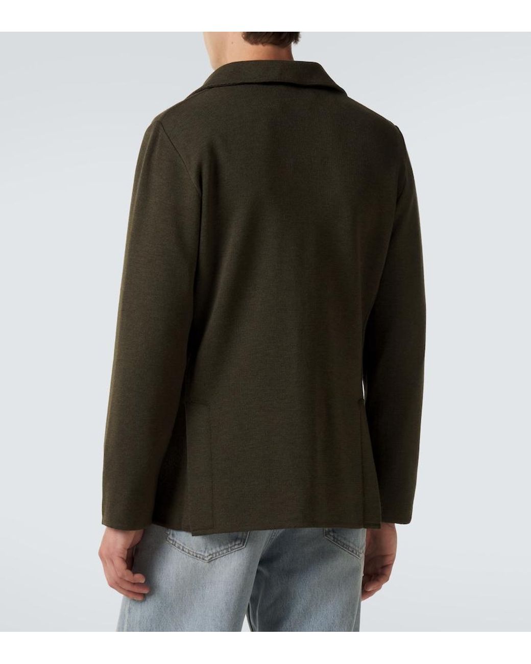 Lardini Green Virgin Wool Blazer for men