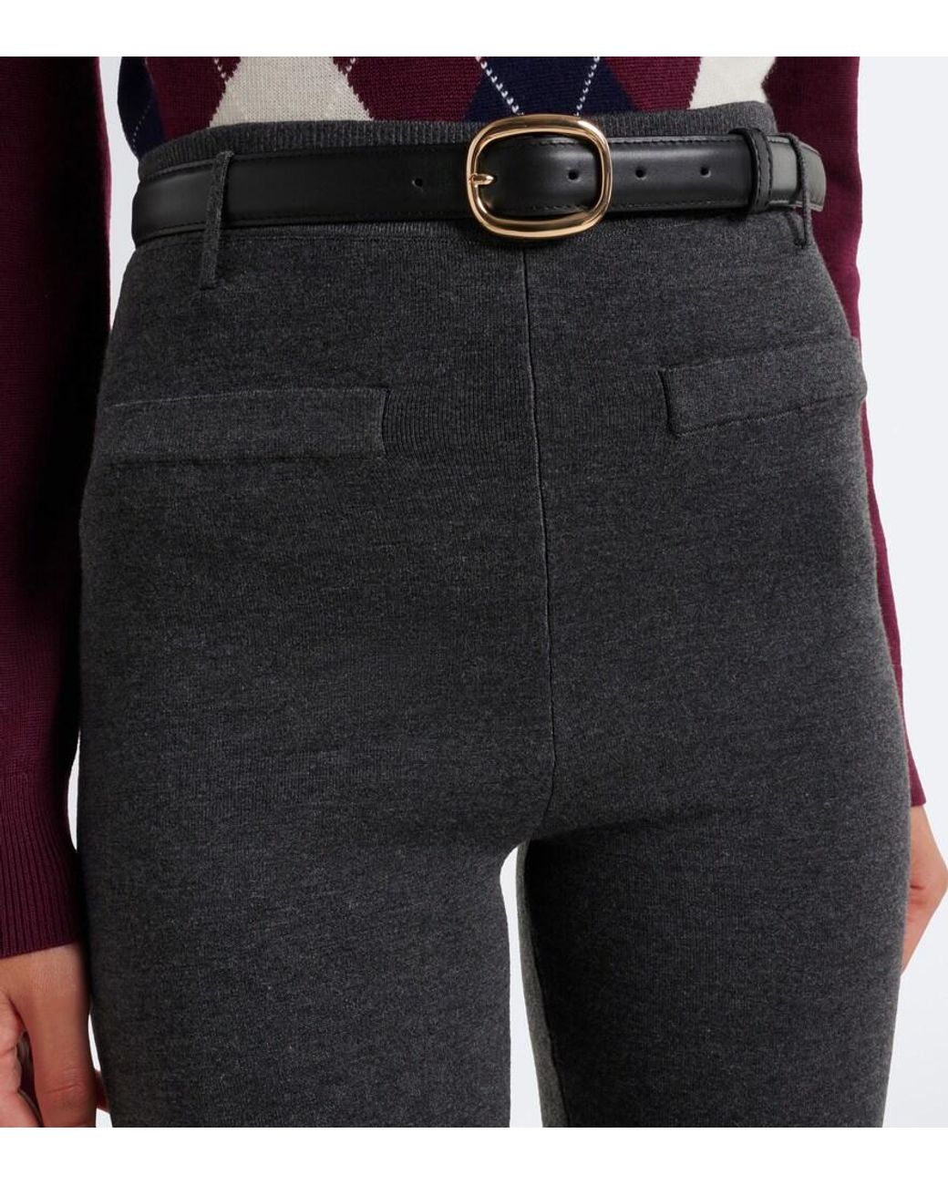 Leggings Con Cinturon Self-Portrait de color Gray