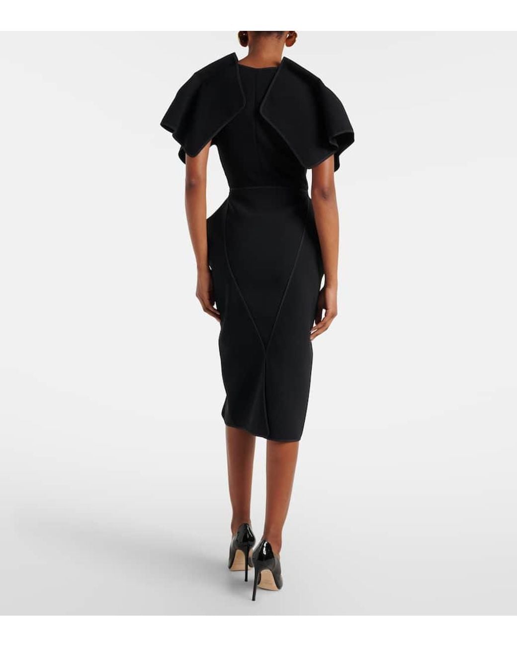 Maticevski Black Midikleid Coco