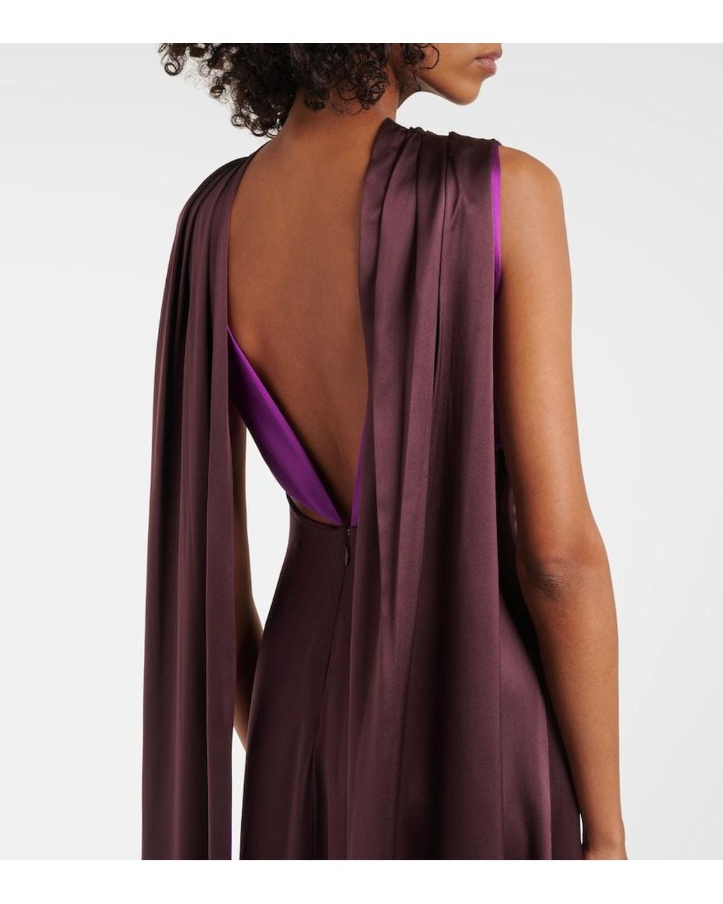 Roksanda Purple Amanita Silk Cocktail Dress