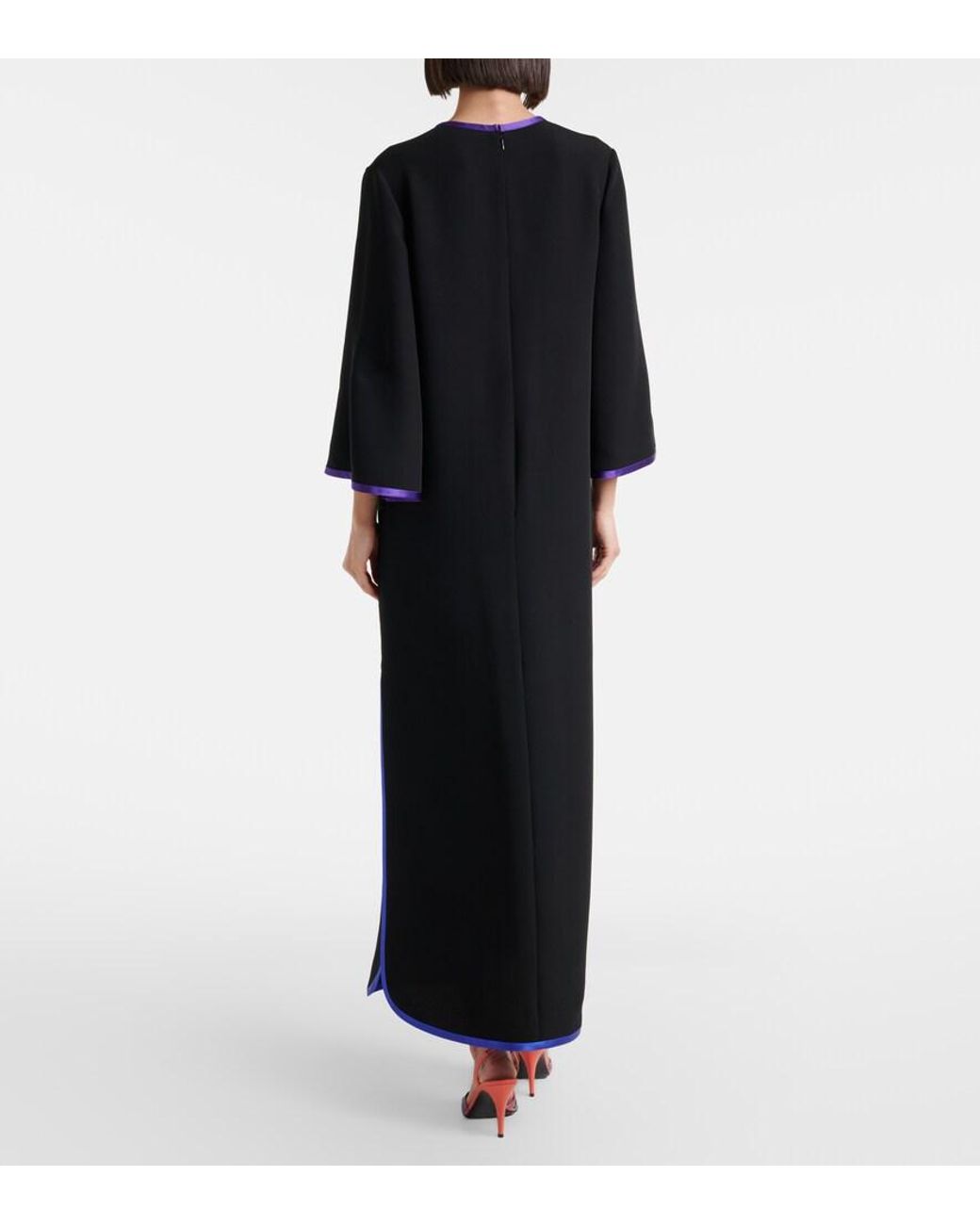 Valentino Garavani Black Vgold Cady Couture Maxi Dress