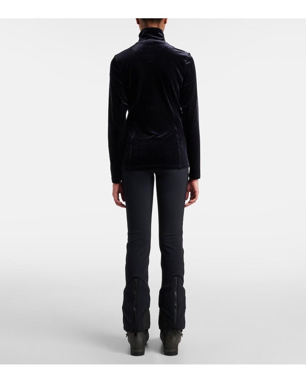 Goldbergh Black Radient Half-Zip Velvet Ski Top