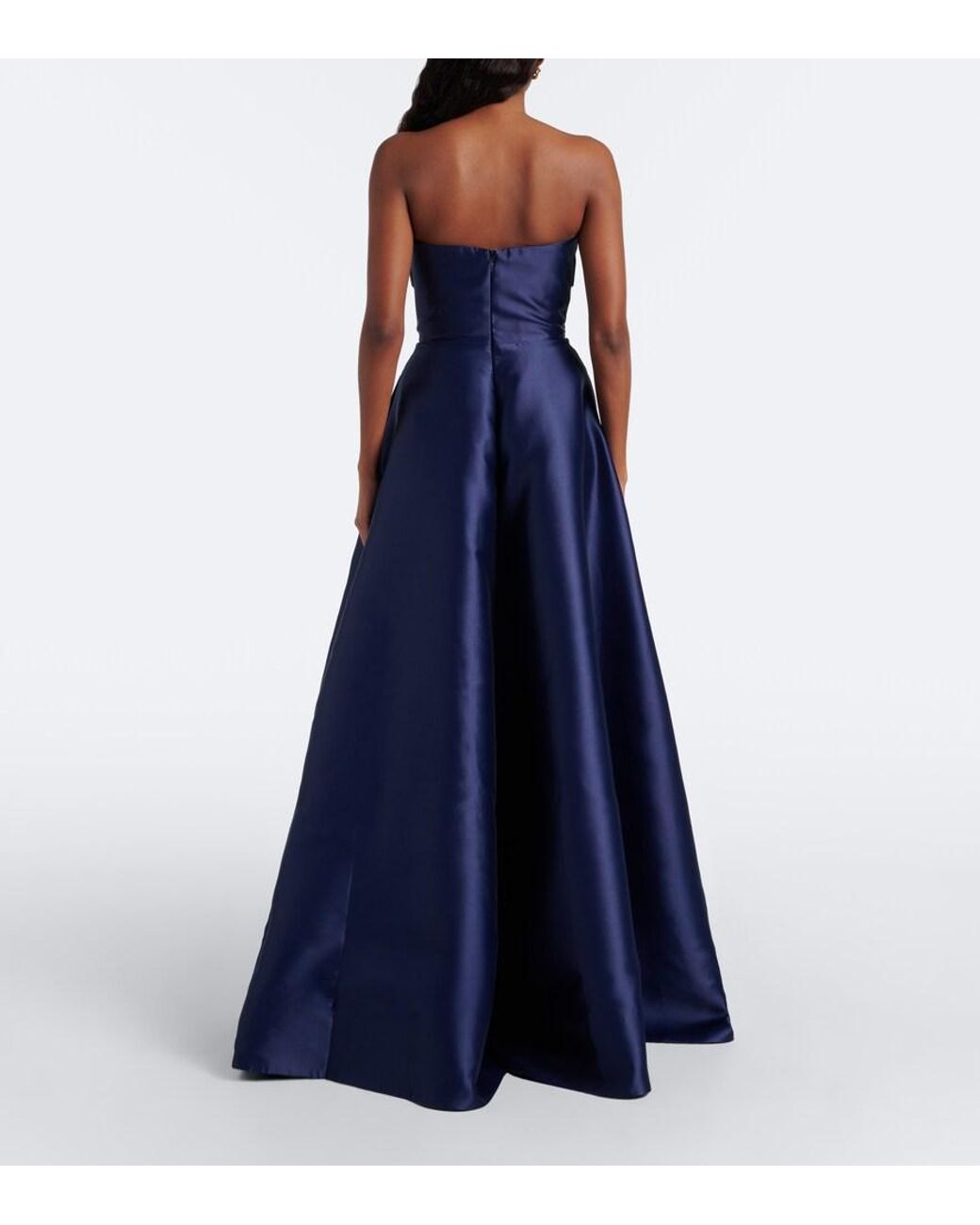 Rebecca Vallance Blue Windermere Satin Bustier Gown