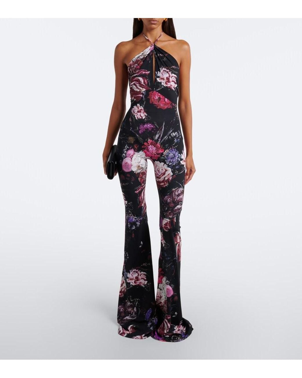 Roberto Cavalli White Floral Jumpsuit