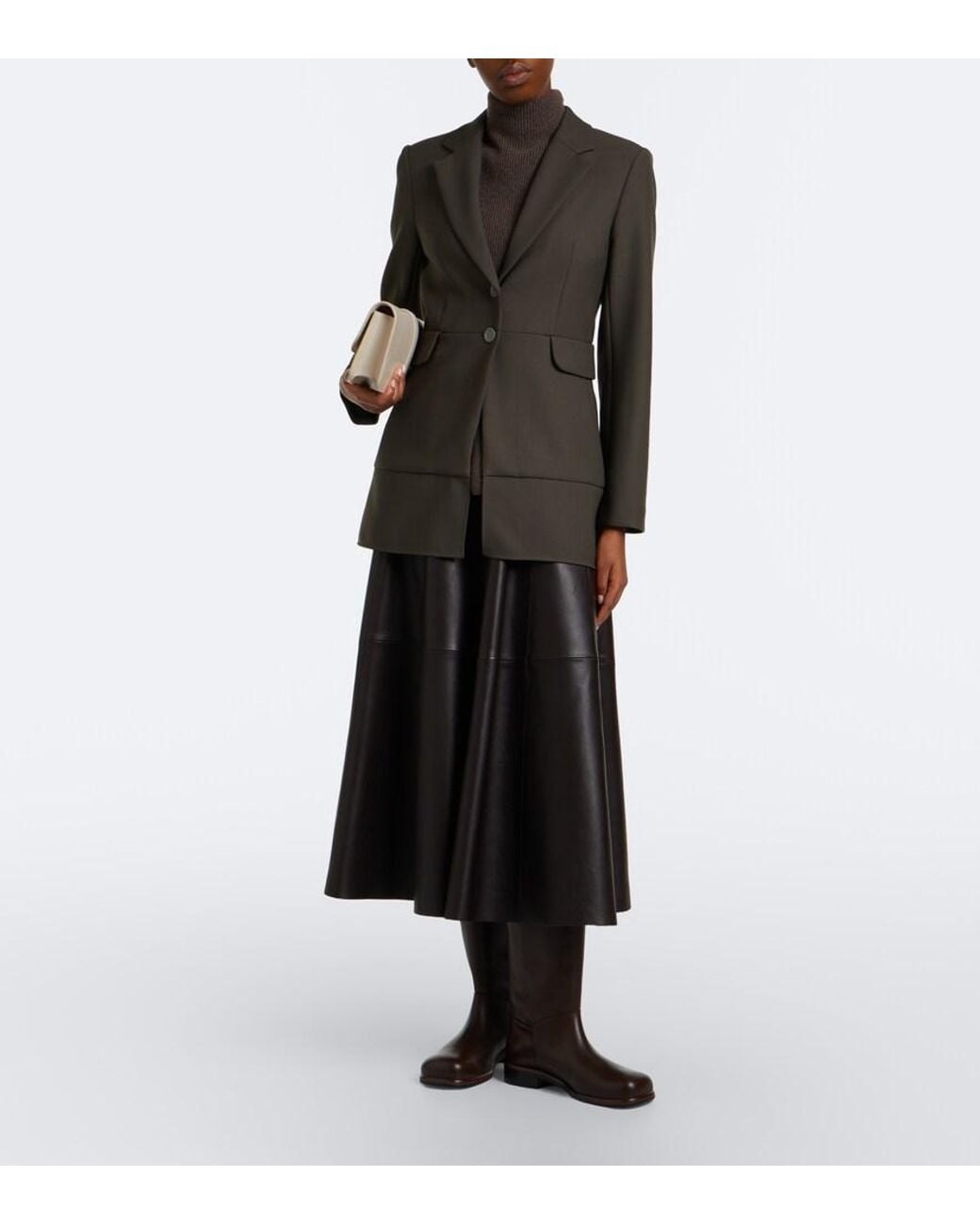 Proenza Schouler Brown Esme Leather Knee-High Boots