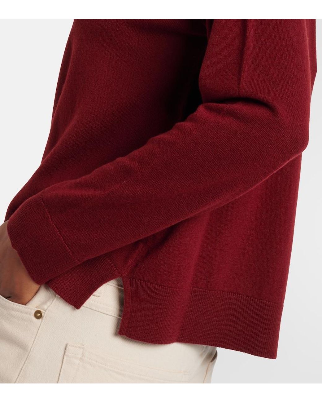 Max Mara Red Frisia Wool Polo Sweater