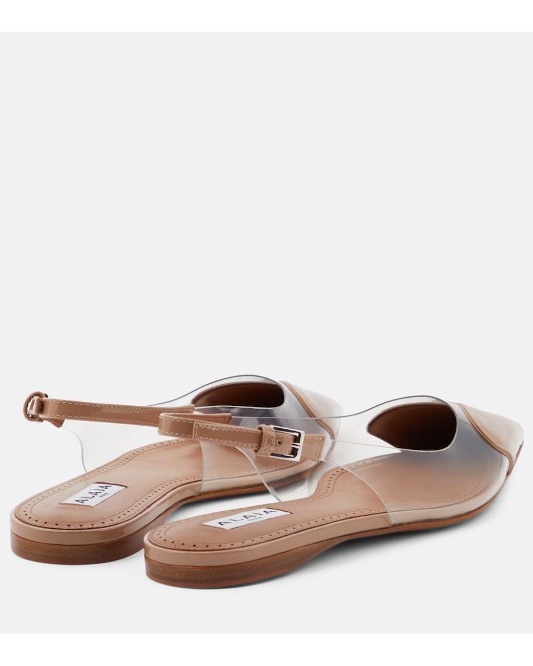 Alaïa Brown Le Coeur Flat Shoe