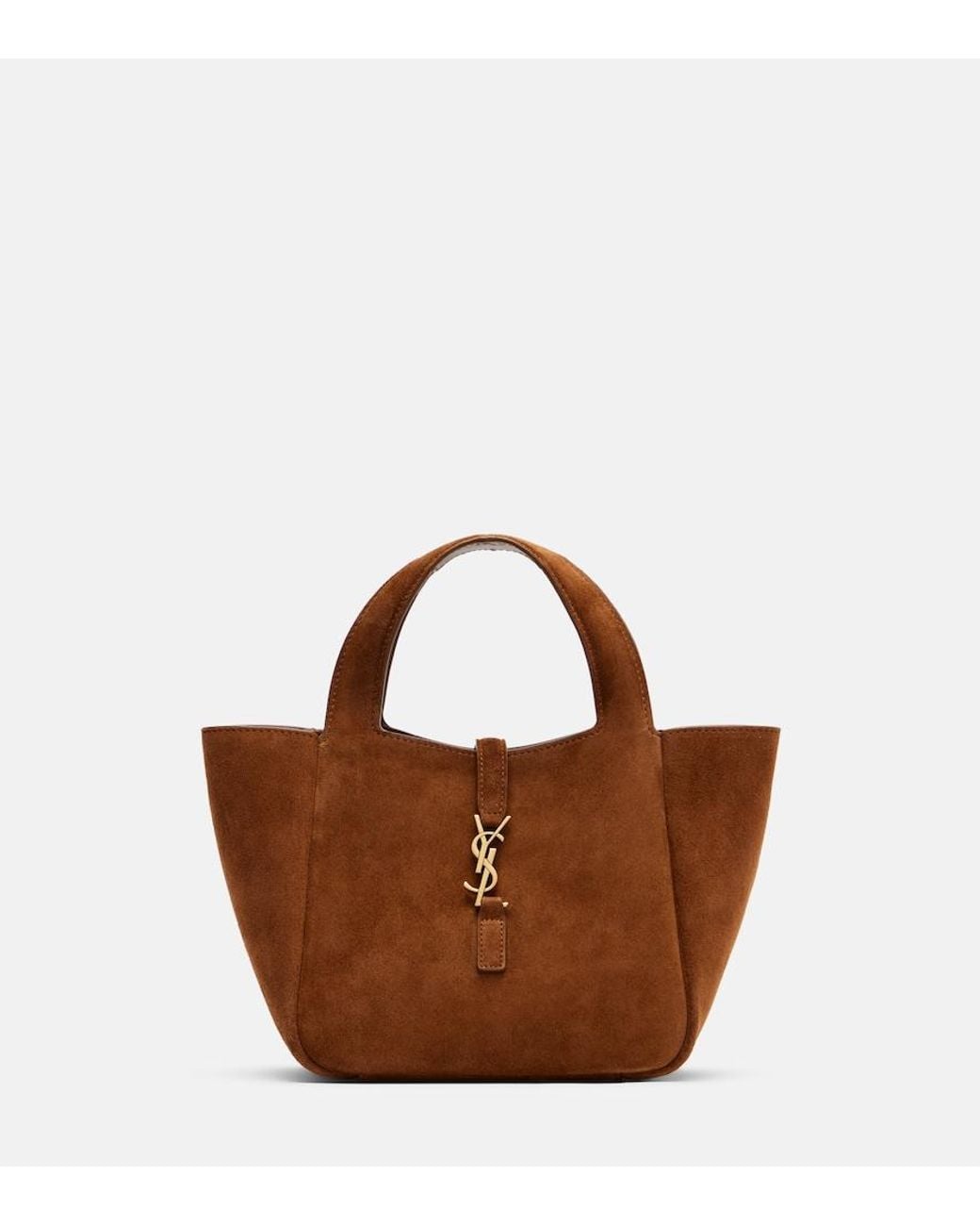Saint Laurent Brown Le 5 A 7 Suede Shoulder Bag