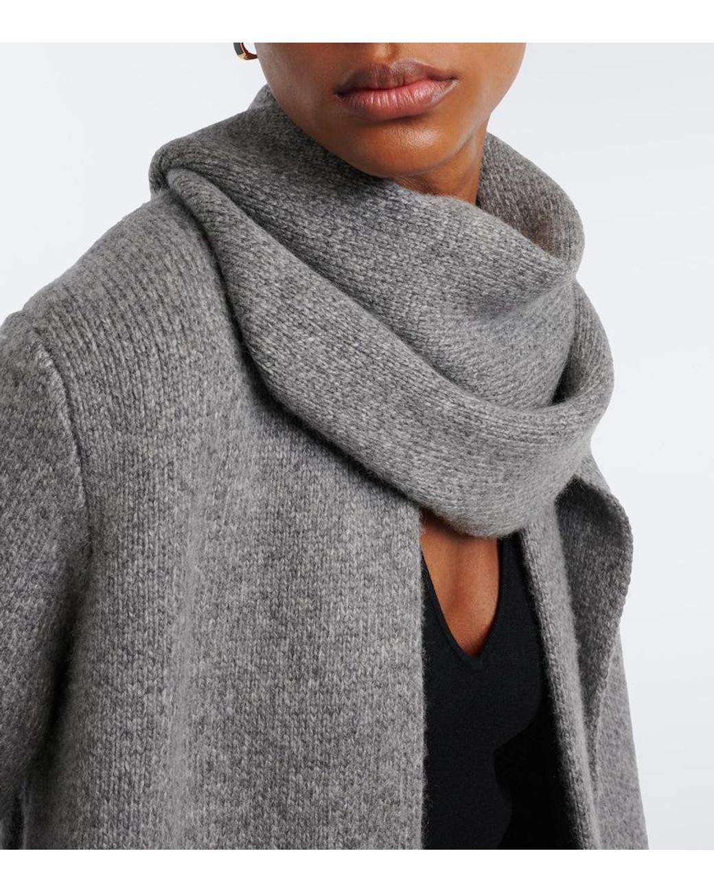 Vince Gray Wool And Cashmere Blend Cardigan