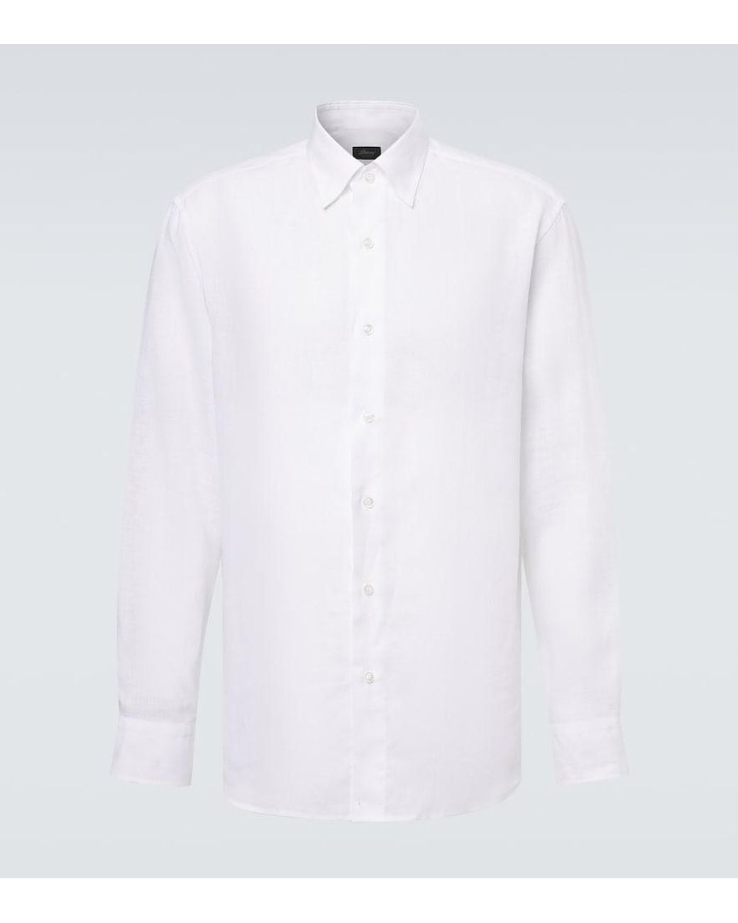 Brioni White Linen Shirt for men
