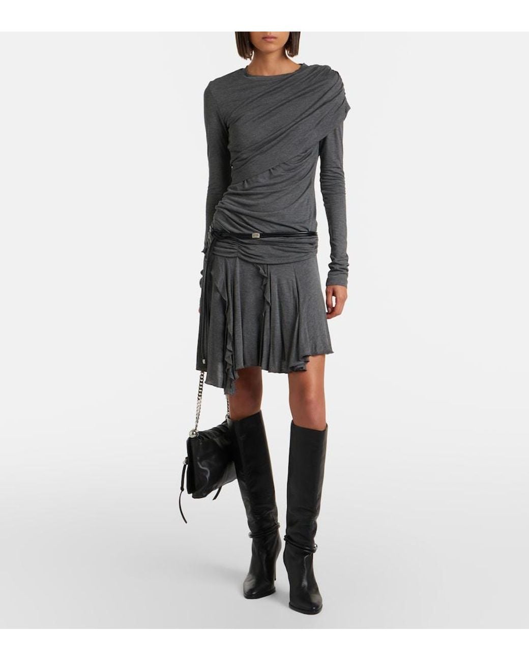 Isabel Marant Gray Dressi Draped Jersey Top