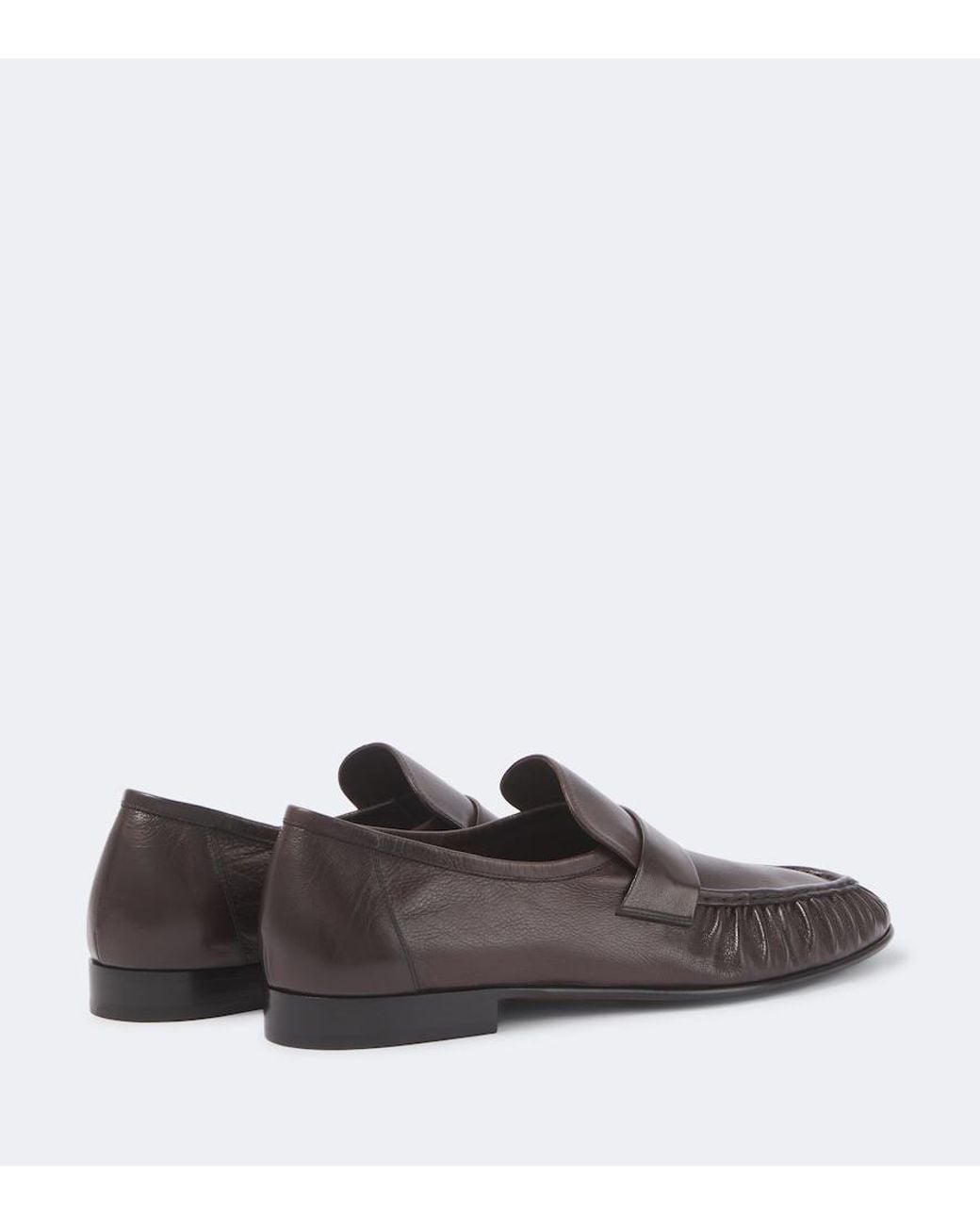 The Row Brown Soft Leather Loafers for men