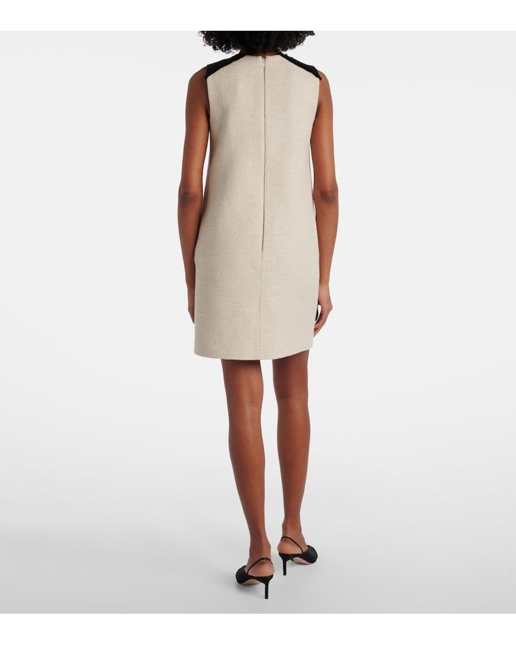 Max Mara Natural Mito Cotton And Linen Midi Dress
