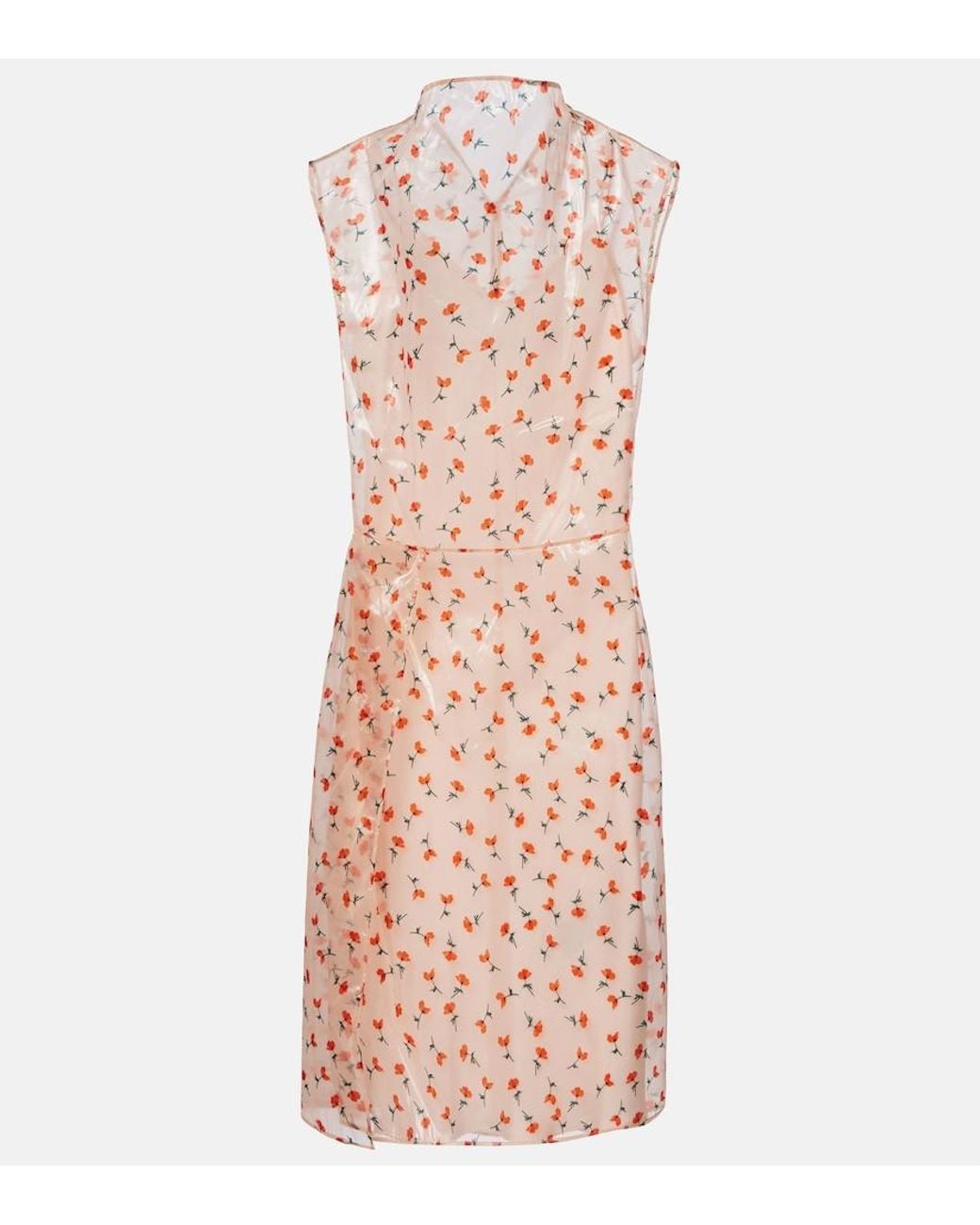 Jil Sander Pink Floral Midi Dress