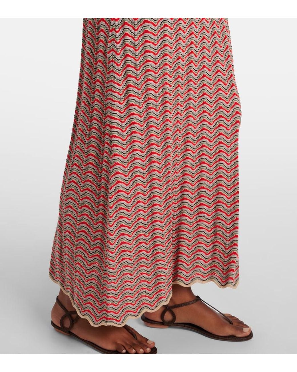 Rixo Pink Bondi Open-Knit Cotton Maxi Dress