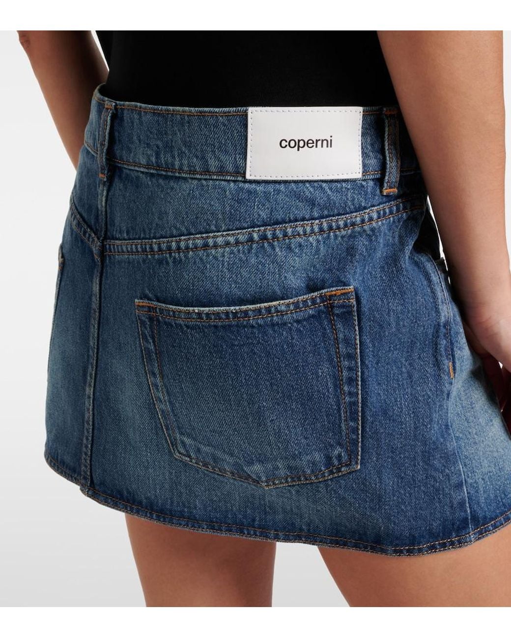 Coperni Blue Denim Wrap Skirt